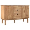 vidaXL Sideboard OTTA 44.7 in.x16.9 in.x28.7 in. Solid Wood Pine - 2 of 4