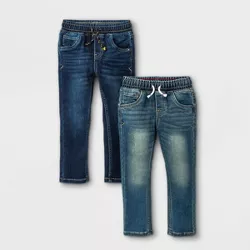 Toddler Boys' 2pk Skinny Fit Jeans - Cat & Jack™ Denim Blue 4T