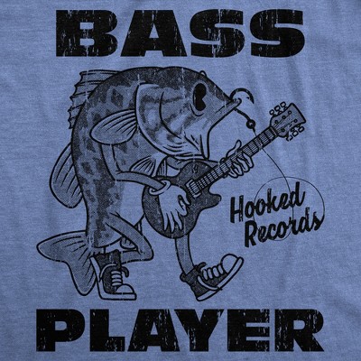 Мужские футболки Crazy Dog T-Shirts, Inc. Mens Funny T Shirts Bass Player Sarcastic Fishing Graphic Novelty Music Tee For Men - Crazy Dog Men's T Shirt For Fishers Light Blue S — фото 2