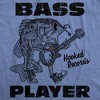 Mens Funny T Shirts Bass Player Sarcastic Fishing Graphic Novelty Music Tee For Men - Crazy Dog Men's T Shirt For Fishers - 2 of 4