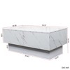 Kumasinova 39"-57" Extandable Coffee Table with Hidden Storage Compartment,Modern Living Room Center Table with PB&MDF Frame,White - 2 of 4