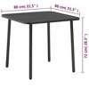 vidaXL Patio Table Outdoor Dining Table Garden Furniture for Deck Porch Steel - 4 of 4