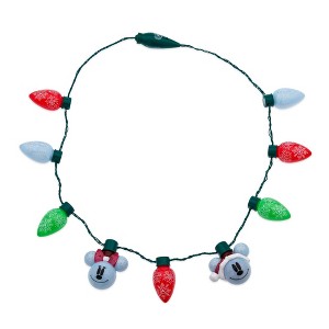 Disney Mickey and Minnie Mouse Light-Up Holiday Glow Necklace - 1 of 3