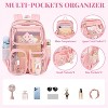 Mini Clear Backpack for Girls, Small Transparent Pink Kids Backpack, Lightweight PVC Bookbag for School, Travel, Concerts, and Events - 2 of 4