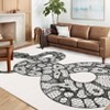 Washable Modern Snake Printed Rug Non Slip Low Pile Rug Soft Contemporary Throw Floor Cover Foldable Indoor Carpet for Living Room Bedroom Playroom - 2 of 4