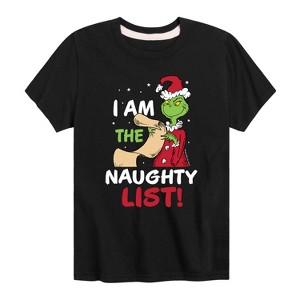 Boys' - Dr. Seuss - The Grinch I Am The Naughty List Short Sleeve Graphic T-Shirt - 1 of 4