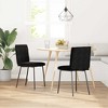 vidaXL Dining Chair Set of 2 Black Velvet, plywood, metal Standard - 2 of 2