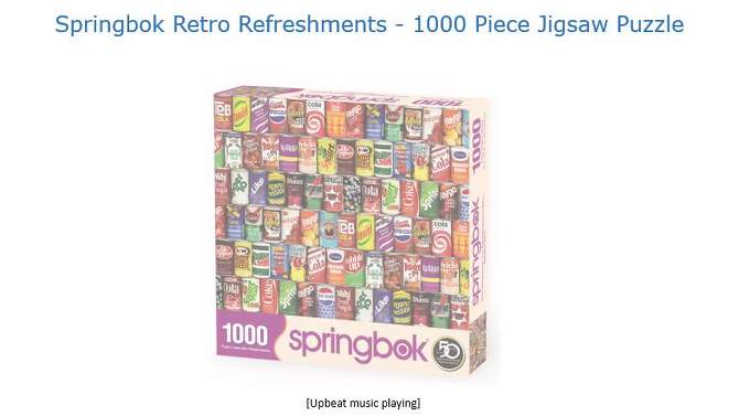Springbok Retro Refreshments Puzzle 1000pc, 2 of 6, play video