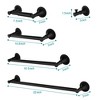 6-Pack Wall-Mounted Brass Towel Rack Set - image 4 of 4