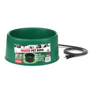 Farm Innovators P-60 1.5 Gallon Electric Heated Pet Water Bowl with Thermostatic Control and Anti Chew Cord Protector, 60 Watt, Green - 1 of 4