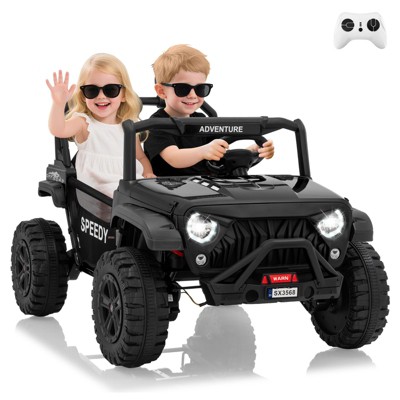 24V Kids Electric Ride-on Truck w/Parent Remote Control, Parent Safety Brake, Storage, Off-Road Toy Car for Toddlers