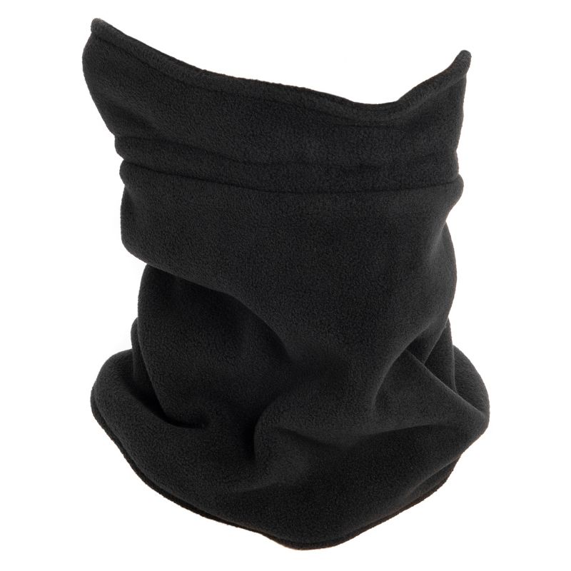 MUK LUKS Quietwear Unisex Fleece Neck Gaiter, Black, One Size Fits Most, 1 of 5