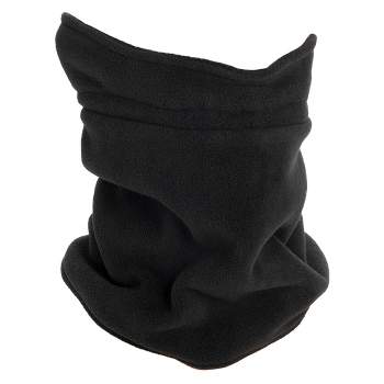 MUK LUKS Quietwear Unisex Fleece Neck Gaiter, Black, One Size Fits Most