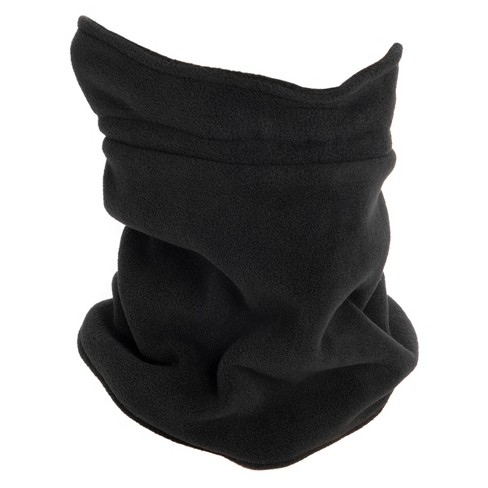 Muk Luks Quietwear Unisex Fleece Neck Gaiter, Black, One Size Fits Most ...