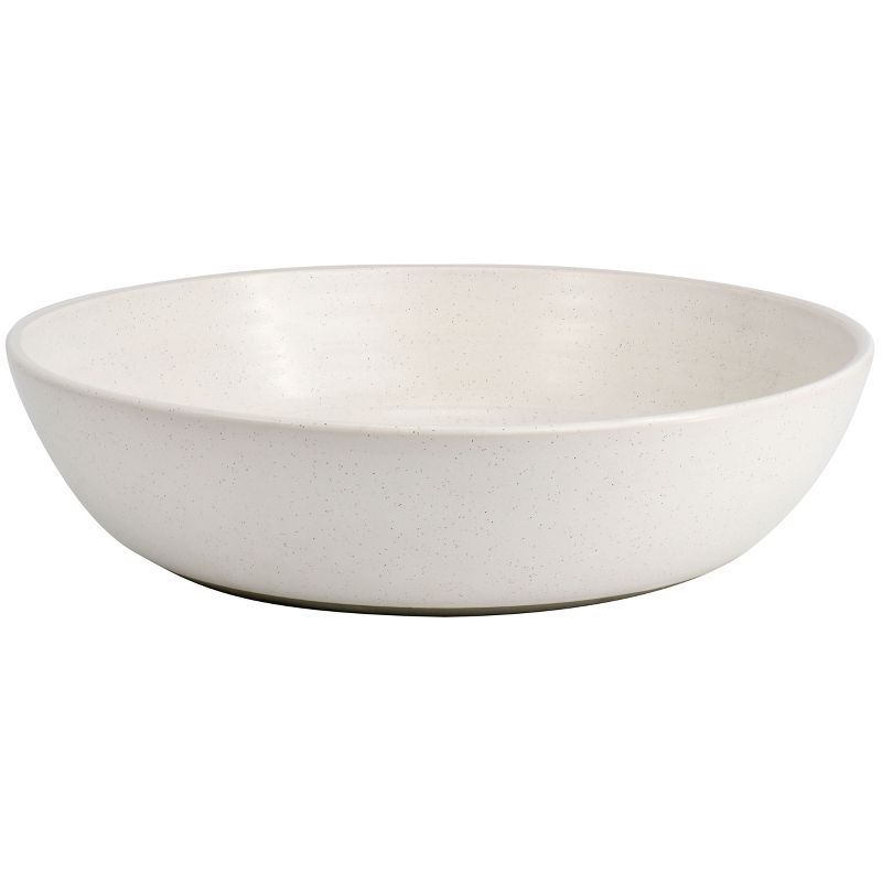 Gibson Milbrook 10 Inch Stoneware Serving Bowl in White Speckle, 1 of 6