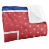 Louisiana Tech University Logo Dots Silky 50x60 Blanket, 1 Sided - 3 of 4