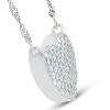 Pompeii3 1ct Pave Diamond Heart Shape Pendant 14k White Gold 1/2" Tall - 2 of 3