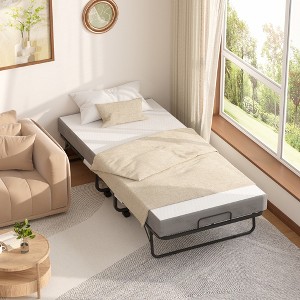 Aheaplus Folding Bed with Memory Foam Mattress, Portable Rollway Guest Bed - 1 of 4