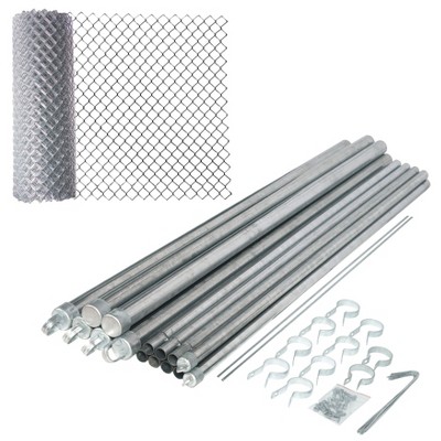 ALEKO Galvanized Steel Chain Link Fence 4X50 Feet Complete Kit