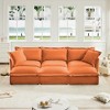 Oversized 120" Chenille Slipcovered 3 Seater Modular Sleeper Sectional Sofa Bed with French Edges and Removable Covers, 6-Piece Free combination - 2 of 4