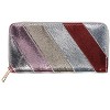 CTM Women's Vegan Leather Rainbow Striped Wallet - 4 of 4