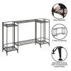 Breighton Home 32.75" Xtra Storage 2 Tier Tall Folding Metal Shelves with Set of 2 Deluxe Extension Shelves in - 4 of 4