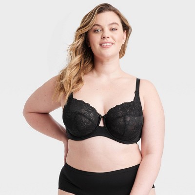 Women's Lace Unlined Bra - Auden™ Black 46d : Target