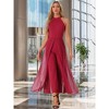 INSPIRE CHIC Women's Sleeveless Halter Neck Elegant Wedding Cocktail Dressy Jumpsuits - 4 of 4