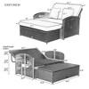 JUJABU PE Wicker Double Chaise Lounge with Adjustable Back and Cushions, Free Furniture Protection Cover - 3 of 4