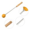 Unique Bargains Single Trigger Point Neck Shoulder Muscle Pain Ease Wood Spring TPR Handheld Neck Massager Orange 1 Pcs - 3 of 4