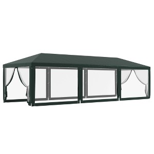 10' x 28' Party Tent, Outdoor Wedding Canopy & Gazebo with Removable Sidewalls, Shade Shelter for Events, BBQs - 1 of 4