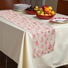 Unique Bargains Christmas Table Runner Yellow Snowflake Pink Christmas Tree Linen Pink Yellow White 72"x13" 1 Pc - 2 of 4