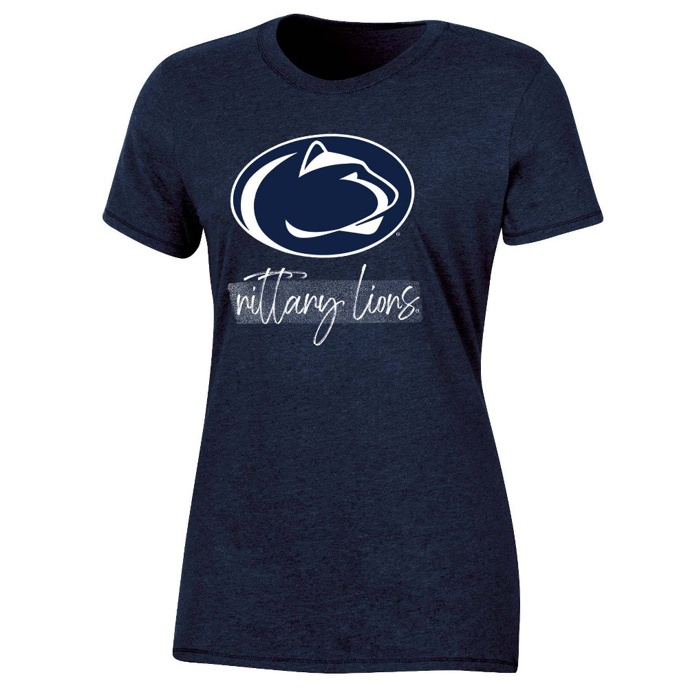 NCAA Penn State Nittany Lions Women's Short Sleeve Crew Neck Chalk T-Shirt - S