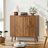 31.5" Sideboard Buffet Cabinet, Wooden Coffee Bar Cabinet with Adjustable Shelves, Entryway Console Table, Floor Cupboard Cabinet for Living Room - 3 of 4