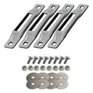 SNAP-LOC E-Track Single Strap Anchor 4-Pack with Carriage Bolts Zinc - 1 of 4