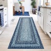 Acekool 9x12 Washable Area Rug, Modern Printed Braided Look, Non-Slip, Stain Resistant Large Brown Carpet for Bedroom, Living Room, Dining Room - 3 of 4