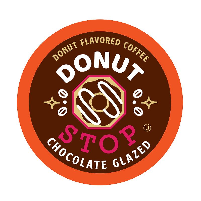 Donut Stop Flavored Coffee Pod,Keurig K Cup compatible, Chocolate Glazed Flavor, 40 Count, 1 of 6