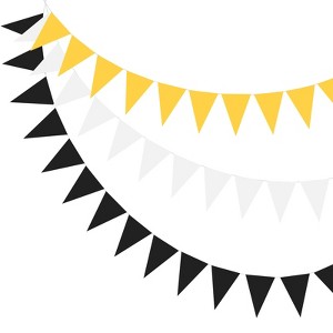 Unique Bargains 49ft Felt Fabric Triangle Bunting Garland Party Banner 1 Pcs - 1 of 4