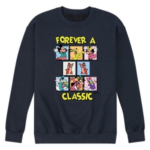 Men's - Disney - Mickey Minnie Goofy Donald Daisy Chip Dale Classic Graphic Fleece Sweatshirt - 1 of 4