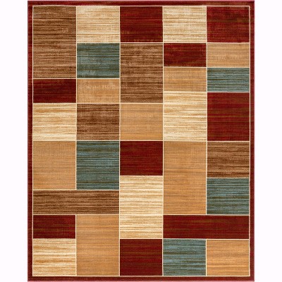 Well Woven Estella Geometric Boxes Area Rug