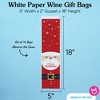 Big Dot of Happiness Jolly Santa Claus Wine Gift Bags, Christmas Party Hostess Thank You Wine Bottle Gift Wrap, Bulk Holiday Paper Bags - 12 ct - 4 of 4