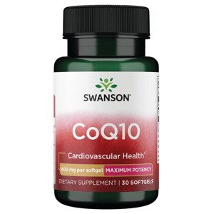 Swanson Dietary Supplements Maximum Potency Coq10 400 mg Softgel 30ct. - 1 of 2
