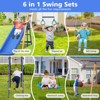 Swing Sets For Backyard, 500 lbs 7 in 1 Swing Set for Kids Backyard Outdoor A-Frame Heavy-Duty Metal Swing Sets - 3 of 4