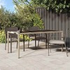 vidaXL Garden Dining Table Brown 74.8" x 35.4" x 29.5" Poly rattan - 2 of 4