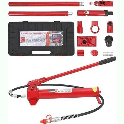 Porta Power Kit, Portable Hydraulic Jack with 3.9 Ft/1.2 m Oil Hose, Auto Body Frame Repair Kit with Storage Case for Car Repair, Truck, Farm