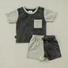 Kids Maddox Color Block Short Sleeve Pocket Tee Set - Olive + Scout - 2 of 4