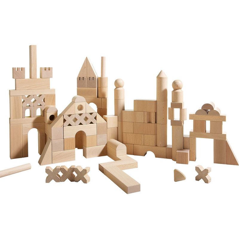HABA Basic Building Blocks 102 Piece Extra Large Wooden Starter Set (Made in Germany), 1 of 12
