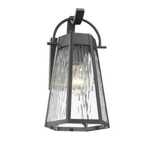 Chloe Lighting Alexa Industrial 1 Light Textured Black Outdoor Wall Sconce 12" Tall - 1 of 4