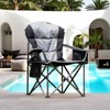 FURNIinspire Outdoor Portable Chairs Oversized Camping Folding Chair, Padded Chair With Cup Holder Storage, Cooler Bag, Black , 25.19"*25.19"*42.12" - 4 of 4