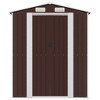 vidaXL Galvanized Steel Garden Shed - Spacious Outdoor Storage with Ventilation and Easy Entry - Durable and Rust-Resistant - Dark Brown - 3 of 4